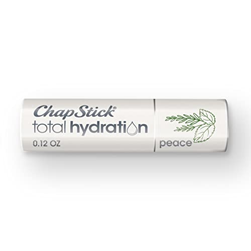 ChapStick Total Hydration Essential Oils Peace Lip Balm, Rosemary + Peppermint Lip Balm Tube, Lip Care - 0.12 Oz Chapstick