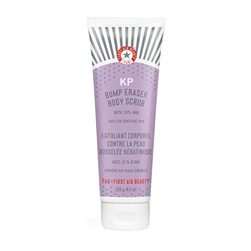 First Aid Beauty KP Bump Eraser Body Scrub with 10% AHA: Vegan Body Scrub to Decongest Pores and Gently Exfoliate the Skin (8 oz) First Aid Beauty