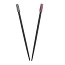 Set of 2 Hair Sticks Chopsticks with Colored Studded Tops - Black Multi Motique Accessories