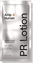 Amp Human PR Lotion, Performance & Recovery Bicarb Sports Lotion, 5 On-The-go Packets (20g Each) Amp Human
