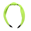 Neon Yellow 1 Inch Fabric Turban Knot Headband Motique Accessories