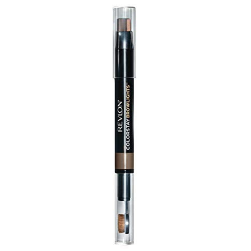 Revlon Colorstay Browlights Pencil, Eyebrow Pencil & Brow Highlighter, Medium Brown, 0.038 REVLON