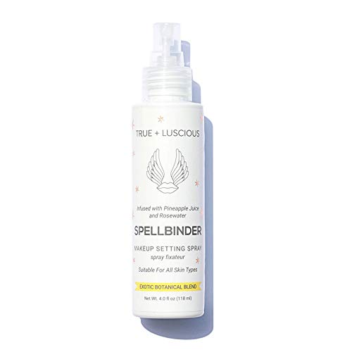 Spellbinder Makeup Setting Spray by True + Luscious - (4oz) Infused with Organic Pineapple Juice, Rosewater, & Botanicals - Lasting Wear up to 16 Hours - Natural-Matte Finish - Full Size 4 oz / 118 ml True + Luscious