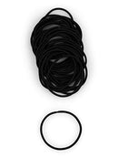 Heliums Black Thin 2mm Hair Elastics, Color Match Hair Ties for Fine Hair, 1.75 Inch Standard Size - 40 Count Heliums