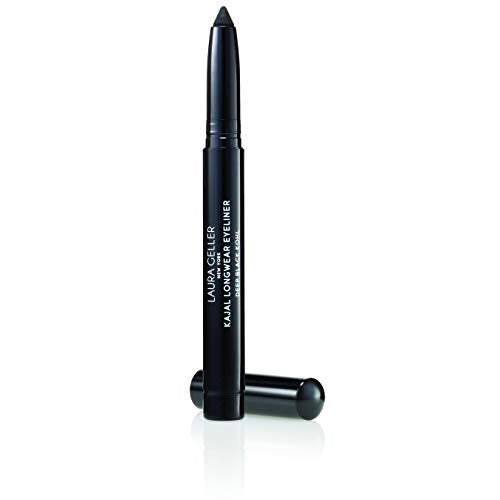 LAURA GELLER NEW YORK Kajal Longwear Kohl Eyeliner Pencil with Caffeine, Smooth & Blendable Makeup, Deep Black LAURA GELLER NEW YORK