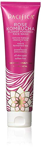 Pacifica Beauty Rose Kombucha Flower Powered Daily Face Cleanesr | For All Skin Types | Rose Tea + Antioxidants | Sulfate and Paraben Free | Vegan and Cruelty Free, 5 Fl Oz (Pack of 2) Pacifica