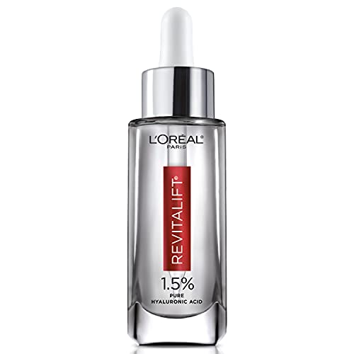 L’Oreal Paris 1.5% Pure Hyaluronic Acid Serum for Face with Vitamin C from Revitalift Derm Intensives for Dewy Looking Skin, Hydrate, Moisturize, Plump Skin, Reduce Wrinkles, Anti Aging Serum, 1.7 Oz L'Oreal Paris