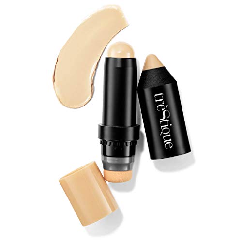 treStiQue Tinted Face Stick, Tinted Moisturizer with Built-In Foundation Sponge, Medium Coverage Foundation, Tinted Moisturizer Face Stick, Foundation Makeup TRE'STIQUE