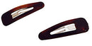 Parcelona French Mini Set of 4 Small Tortoise Shell Brown Celluloid Acetate Snap Hair Pin Clip Parcelona Store