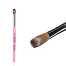 Yasterd Acrylic Nail Brush 100% Pure Kolinsky Acrylic Brushes for Nails Size 10 Oval Round Shaped Nail Brush for Acrylic Powder Application Pink Wooden Handle Professional Nail Art Manicure Tool Yasterd