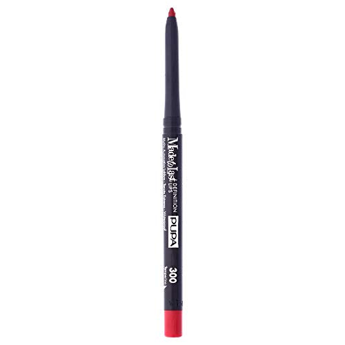 PUPA Milano Made To Last Definition Lips - Extreme Hold Automatic Lip Pencil, Waterproof - Color is Defined and Holds Flawlessly - For Precise Lip Contouring - 300 Red Passion - 0.012 Oz, (I0111879) PUPA Milano