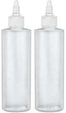 BRIGHTFROM Twist Top Applicator Bottles, Squeeze 8 OZ Empty Plastic Bottles, Refillable, Open/Close Nozzle - Hair Coloring/Multi Purpose (Pack of 2) BRIGHTFROM