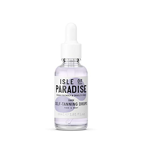 Isle of Paradise Self Tanning Drops - Vegan, Cruelty Free Self-Tan Drops, 30ml - Dark (Bronzed Glow) Isle of Paradise