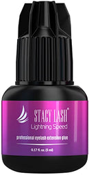 Lightning Speed Eyelash Extensions Glue – Stacy Lash 5ml/ 0.17 fl. oz/ 0.3 Sec Drying time/Retention – 6-8 Weeks/Lowest Fumes/Extra Strong/Maximum Bonding Power/Black Adhesive STACY LASH