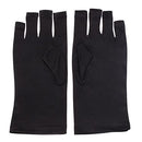 VOLLUCK 1 Pairs Anti-UV Shield Glove, UPF50+ Fingerless UV Protection Glove for UV and LED Manicure Lamps Dryer Nail Art Skin Care Glove (Black) VOLLUCK