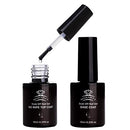 Makartt No Wipe Base and Top Coat Long Lasting Clear Gel Nail Polish High Gloss Shine Finish Gel Top Base Coat Gel Polish Soak Off Nail Gel Protective Nail Bonder Base Top Gel LED Lamp Needed 2pcs10ml Makartt