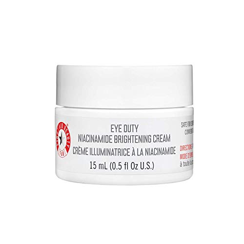 First Aid Beauty Eye Duty Niacinamide Brightening Cream, Illuminating Eye Cream for Dark Circles and Puffiness, 0.5 oz. First Aid Beauty