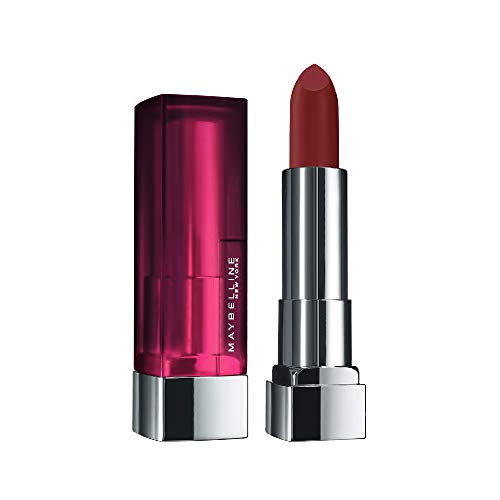 Maybelline Color Sensational Lipstick, Lip Makeup, Matte Finish, Hydrating Lipstick, Nude, Pink, Red, Plum Lip Color, Burgundy Blush, 0.15 oz; (Packaging May Vary) Maybelline New York