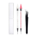 2 Pack Rhinestone Picker Dotting Pen, Dual-Ended Diamond Painting Wax Pencil Gems Crystals Picker Pen Nail Art DIY Decoration Tool with 1PCS Tweezer Yokilly