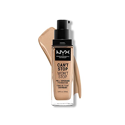 NYX PROFESSIONAL MAKEUP Can't Stop Won't Stop Foundation, 24h Full Coverage Matte Finish - True Beige NYX PROFESSIONAL MAKEUP