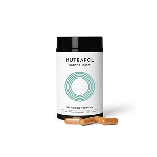 Nutrafol Women’s Balance Clinically Proven Hair Growth Supplement for Visibly Thicker Hair and More Scalp Coverage Through Menopause (1-Month Supply) Nutrafol