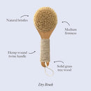 Esker Dry Brush: Skin Exfoliating Full Body Brush for Better Circulation and Energy Flow, Made with Natural Tree Wood, Perfect for Bathing or Shower Routine Infinity Warehouse