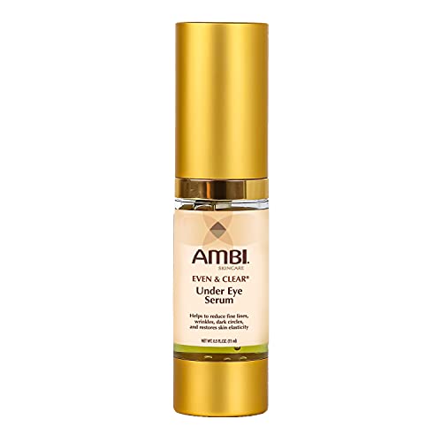 AMBI Even & Clear Under Eye Serum | Anti-aging Formula with Peptides | Reduces Fine Lines, Wrinkles, Under Eye Bags, and Crow's Feet | Restores Skin Elasticity | 0.5 Ounce Ambi