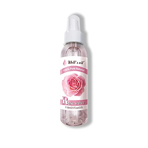 Well's 100% Pure Rose Water 4oz / Anti-Inflammatory/Anti-Acne/Anti-Eczema Well's Oil
