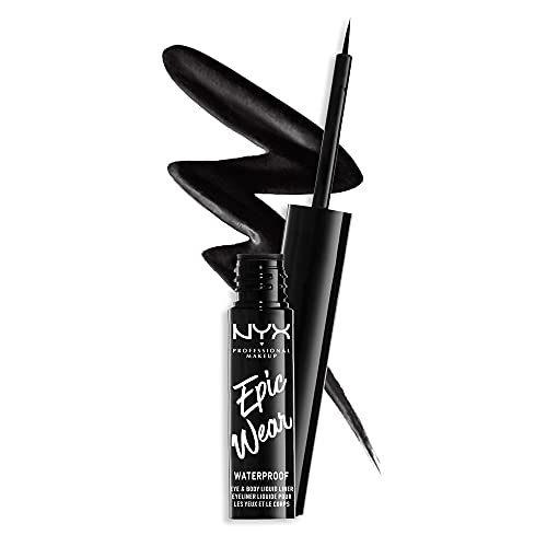 NYX PROFESSIONAL MAKEUP Epic Wear Liquid Liner, Long-Lasting Waterproof Matte Eyeliner - Black NYX PROFESSIONAL MAKEUP