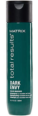 MATRIX Total Results Dark Envy Color-Depositing Green Shampoo | For Neutralizing Red Undertones in Dark Brown or Black Hair | Cool, Glossy Finish | 10 Fl. Oz MATRIX