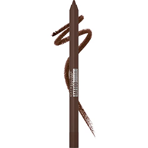 Maybelline TattooStudio Eyeliner Makeup Pencil, Effortlessly Glide On Smooth Gel Pigments With 36 Hour Wear, Waterproof, No Smudging, No Flaking, Smooth Walnut, 0.04 Oz Maybelline New York