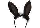Amscan Bunny Ears Headband, Black Marabou, One Size Fits Most amscan