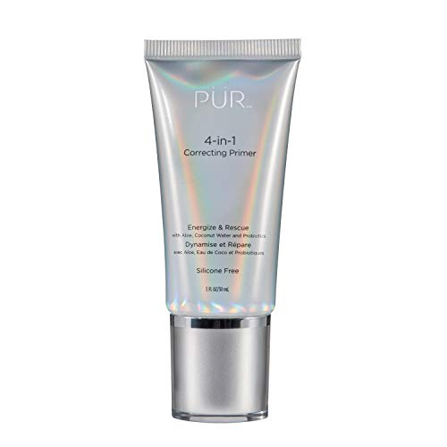 PÜR 4-in-1 Correcting Primer, Pore Reducer, Makeup Primer, Redness Reducer, Cruelty-Free, Lightweight Formula, Vegan Friendly - Energize & Rescue PÜR MINERALS
