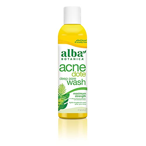 Alba Botanica Acnedote Maximum Strength Deep Pore Wash, 6 Oz Alba Botanica