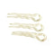 Parcelona French Slick Small Clear Wavy 3" Chignon U Shaped Set of 3 Celluloid French Stick Hair Pin Fork Girls Spiral Updo Bun Holder Flexible Durable Paris Hair Accessories for Women, Made in France Parcelona