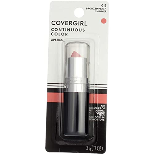 CoverGirl Continuous Color Lipstick, Bronzed Peach [015], 0.13 COVERGIRL