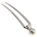 Gia Alessandra GA248 Wedding Bridal Hair Barrette Slide Clip Silver and Large Pearl Styling Girls Hair Ornaments. No Slip Durable Styling Hair Accessories for Women. Handmade in Italy (2.75 Inch) Gia Alessandra