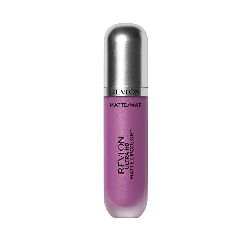 Revlon Ultra HD Matte Lipcolor, Velvety Lightweight Matte Liquid Lipstick in Plum / Berry, Crush (670), 0.2 oz REVLON