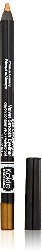Kokie Cosmetics Waterproof Velvet Smooth Eyeliner Pencil, Gilded Gold, 0.042 Ounce Kokie