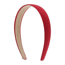 1 Inch Satin Hard Headband (Dark Red) Motique Accessories Store