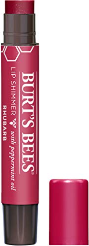 Burt's Bees 100% Natural Moisturizing Lip Shimmer, Rhubarb - 1 Tube Burt's Bees