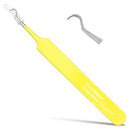 Blackhead Tweezer - Professional Curved Steel Tip Surgical Comedone & Splinter Extractor By Rapid Vitality. Ideal Blemish & Acne Remover Tool Means Flawless Facial Skin (Yellow) CYNAMED