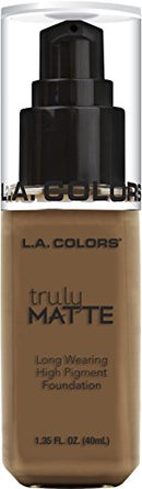 L.A. COLORS Truly MATTE Long Wearing High Pigment Foundation CLM363 Cappuccino, 1.35 Fl Oz L.A. COLORS