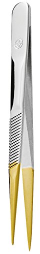 Gold Tweezers Fine Tip, World S/A, Silver/ Gold Mundial