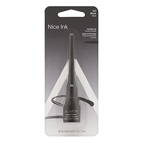 Almay Liquid Eyeliner, Black [221] 0.1 oz (Pack of 2) Almay