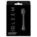 Gleem Electric Toothbrush Refill Head, 2 count, Black Gleem