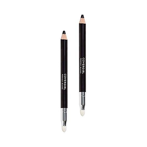 COVERGIRL Perfect Blend Eyeliner Pencil, Basic Black Color, Eyeliner Pencil With Blending Tip for Precise Or Smudged Look, 2 Count COVERGIRL