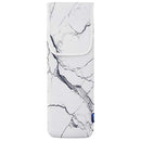 Bluecell Heat Resistant Neoprene Curling Iron Holder Cover Bag Flat Iron Curling Wand Travel Case Pouch 15 x 5 Inches,White Marble Pattern Bluecell World