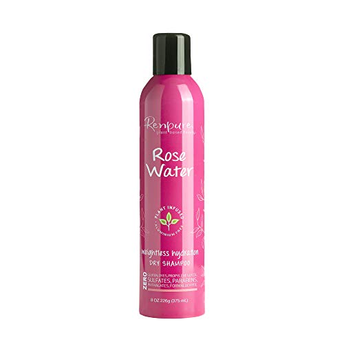 Renpure plant-based Beauty Rose Water Weightless hydration dry Shampoo, 8 Oz RENPURE