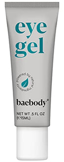 Baebody Eye Gel Travel Size for Under and Around Eyes to Smooth Fine Lines, Brighten Dark Circles and De-Puff Bags with Peptide Complex and Soothing Aloe, 0.5 Fl Oz Baebody